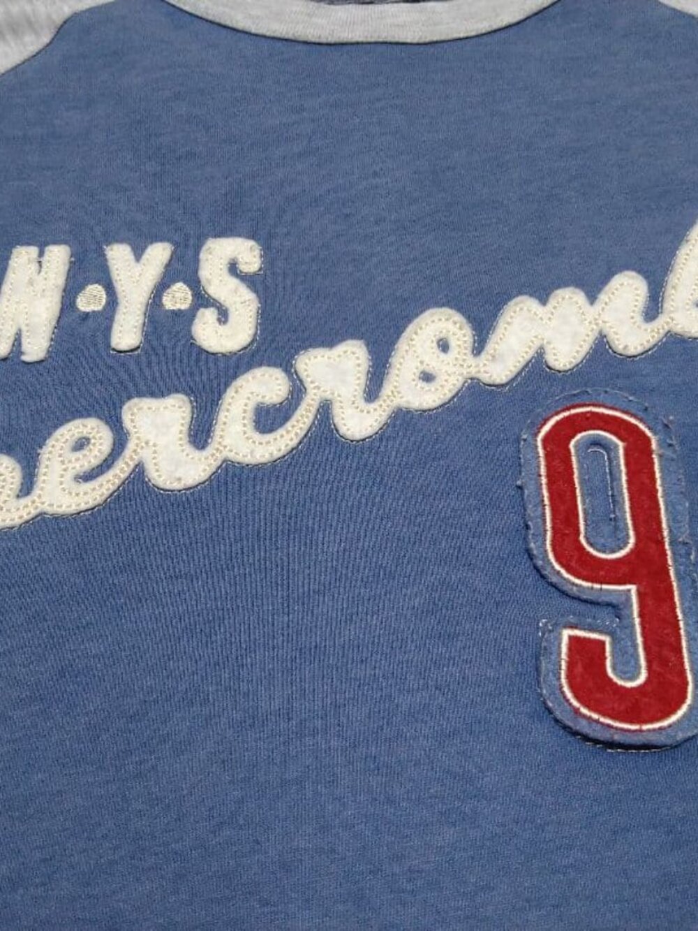 Vintage 90s Abercrombie & Fitch Muscle Men's Small Long Sleeve Sweatshirt Blue - Picture 2 of 4